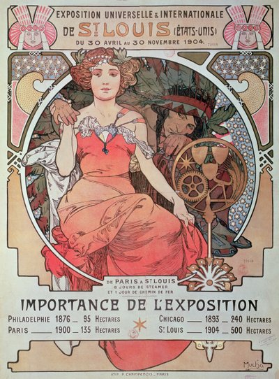 A Poster for the World Fair, St. Louis, United States, 1904 by Alphonse Mucha